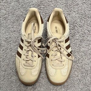 Adidas Cream and Brown Women's Sneakers